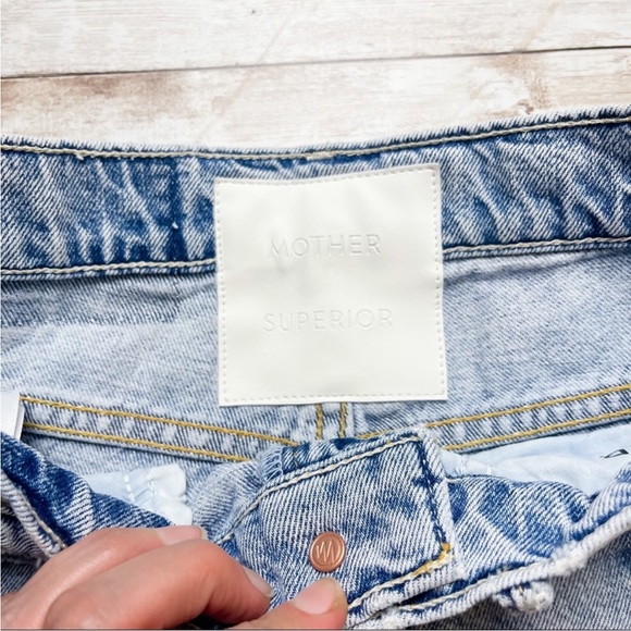 Mother Superior The Dazzler Ankle Lost It Blue Distressed Size 23 NWT - Picture 4 of 8